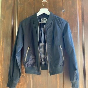 Black Bomber Jacket / Size S